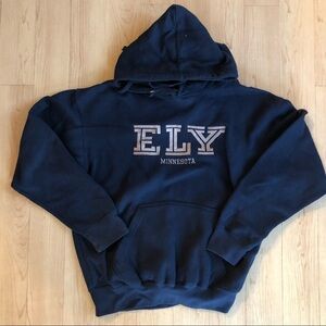 ELY MN NAVY SWEATSHIRT HOODIE